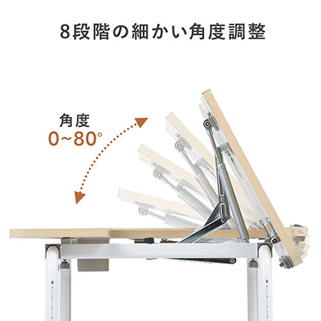 在庫限り】昇降式ベッドテーブル(手動昇降・脚幅伸縮・傾斜変更可能