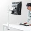 【アウトレット】高耐荷重モニターアーム(耐荷重20kg・水平可動・クランプ式・H700・ホワイト)