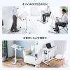 【アウトレット】スタンディングデスク 昇降デスク ガス圧デスク 落下防止ストッパー 天板角度調整可能 無段階調節 カップホルダー タブレットスタンド フック付き