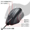 腱鞘炎予防マウス(エルゴノミクスマウス・有線・腱鞘炎防止・ブルーLED・5ボタン)