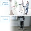【アウトレット】スタンディングデスク(ガス圧昇降式・横幅88cm・奥行50cm・昇降幅36.5cm・座りすぎ防止・ノートパソコン台・キャスター付き)