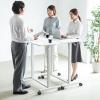 【アウトレット】スタンディングデスク(ガス圧昇降式・横幅88cm・奥行50cm・昇降幅36.5cm・座りすぎ防止・ノートパソコン台・キャスター付き)