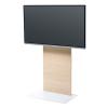 【アウトレット】壁寄せテレビスタンド(32型～55型対応・着脱可能棚板・3段階高さ調整・固定脚・薄い木目)