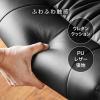【アウトレット】オットマン(リラックス脚置き台・ストッパー付きキャスター仕様・PUレザー製・ブラック)