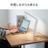 LEDデスクライト 充電式 コードレス USB Type-C 折りたたみ 省スペース コンパクト 卓上ライト 3段階調色 無段階調光 高演色Ra90 約13時間 ホワイト