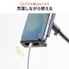 タブレットホルダー しっかり&しなやかアーム 4～12.9インチまで対応 自由自在 スマホアーム クランプ固定式 デスクサイド ベッドサイド 寝ながら 360度回転