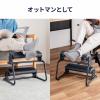 3WAYフットレスト 無段階 角度調整 3段階高さ調整 オットマン デスク用 足置き台 ブラック