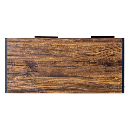 引き出し付き モニター台 幅54cm 奥行25cm 木目柄 ブラウン 100-MR166