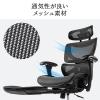 多機能メッシュチェア 耐荷重200kg シンクロロッキング ロッキング固定 スライド式オットマン 背もたれ上下可動 3Dアームレスト