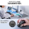 ワイヤレスエルゴマウス 8ボタン 多機能 液晶画面 Bluetooth / 2.4GHzレシーバー 充電式 ブラック
