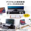 【アウトレット】キーボード収納モニター台(W600mm・机上台・USBポート&電源タップ付き・ホワイト)