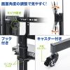 【アウトレット】液晶テレビスタンド(ハイタイプ・キャスター付・手動上下昇降・(32型～75型対応)