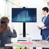【アウトレット】液晶テレビスタンド(ハイタイプ・キャスター付・手動上下昇降・(32型～75型対応)