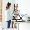 【アウトレット】薄型スタンディングデスク(リフトアップデスク・折りたたみ・高さ12段階調整・幅約79.5cm・ホワイト)