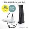 LEDデスクライト USB Type-C充電式 コードレス 無段階調光 3段階調色 ブラック