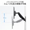モニターアーム 壁面設置 32インチ対応 上下左右調整 2関節 耐荷重9kg