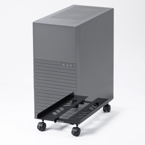デスクトップPCスタンド キャスター付き スチール製 耐荷重50kg