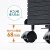 デスクトップPCスタンド キャスター付き スチール製 耐荷重50kg