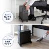 デスクトップPCスタンド 21.3cm×41cm キャスター付き 耐荷重50kg ブラック