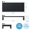 【アウトレット】モニター台 幅60cm 奥行25cm 耐荷重10kg スチール製 ブラック