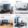 【アウトレット】モニター台 幅60cm 奥行25cm 耐荷重10kg スチール製 ブラック
