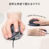 【アウトレット】有線エルゴマウス USB接続 小型 静音 5ボタン 戻る/進むボタン搭載 DPI切替 ブルーLED FREEROシリーズ ブラック