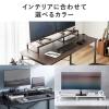 モニター台 机上台 幅100cm モニター下収納 木製 ホワイト