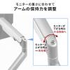 【アウトレット】高耐荷重 モニターアーム 2～20kg対応 クランプ式 グロメット式 ホワイト