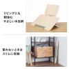【アウトレット】学習台 傾斜台 2層タイプ 6段階 角度調整 ブックスタンド付き 木目柄 ライトブラウン
