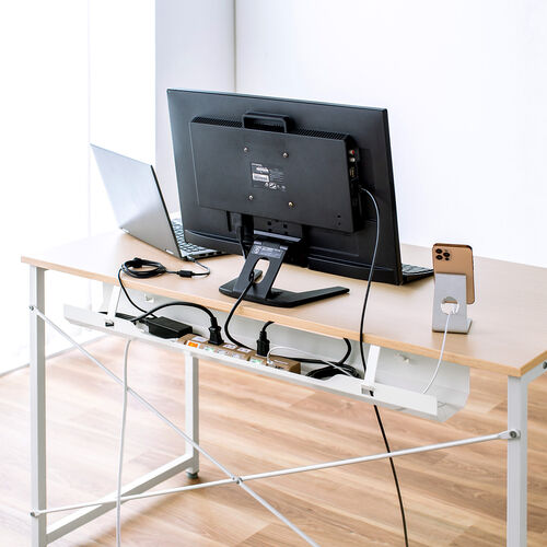 ケーブルトレー 配線受け ケーブルオーガナイザー デスク固定タイプ