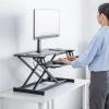 【アウトレット】卓上用 スタンディングデスク ガス圧昇降 幅80cm モニターアーム取付対応 高さ調整11.5～51cm