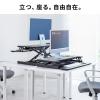 【アウトレット】卓上用 スタンディングデスク ガス圧昇降 幅80cm モニターアーム取付対応 高さ調整11.5～51cm