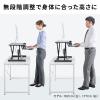 【アウトレット】卓上用 スタンディングデスク ガス圧昇降 幅80cm モニターアーム取付対応 高さ調整11.5～51cm