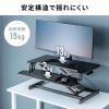 【アウトレット】卓上用 スタンディングデスク ガス圧昇降 幅80cm モニターアーム取付対応 高さ調整11.5～51cm