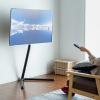 壁寄せテレビスタンド(ロータイプ・ケーブル収納・黒・おしゃれ)
