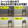 LEDライト 防水 電池容量7800mA USB充電式 720ルーメン 三脚固定 多目的ライト シルバー