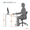 【アウトレット】後付けリストレスト(肘置き台・ワンタッチ取り付け・エルゴノミクス・幅60cm・ブラック)