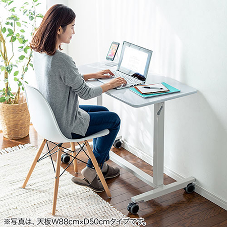 アウトレット】スタンディングデスク(ガス圧昇降式・横幅60cm・奥行