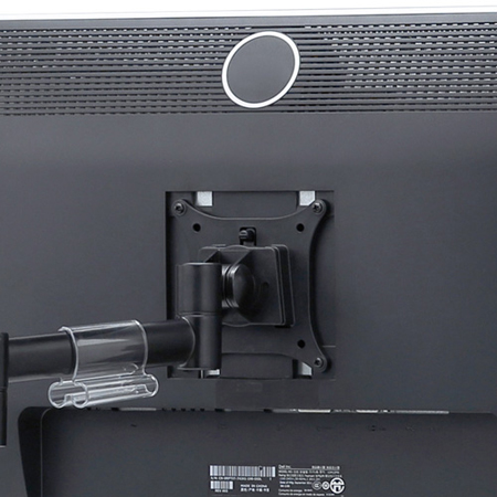 デュアルモニターアーム(耐荷重各8kg・水平可動・クランプ/グロメット