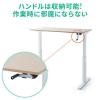 スタンディングデスク(手動昇降式・座りすぎ防止・幅120cm・奥行70cm・濃い木目)