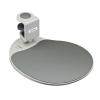 マウステーブル(360度回転・クランプ式・ポリエチレン布マウスパッド・ライトグレー・エルゴノミクス)