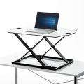 薄型スタンディングデスク(リフトアップデスク・折りたたみ・高さ12段階調整・幅約79.5cm・ホワイト)