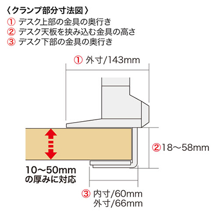 CR-LANPC2N / ノートパソコンアーム(ガスシリンダー式・0.5～5kg