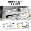 【アウトレット】モニター台 2段収納タイプ 幅100cm 木製 ホワイト
