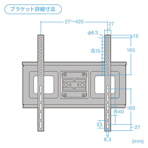 壁掛けテレビ金具(ダブルアームタイプ・汎用・32～52インチ対応・前後&角度&左右調節対応) YT-PL005 【エルゴノミクスショップ】