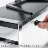 【アウトレット】モニター台(USB3.0・コンセント搭載・キーボード収納・スチール製・幅60cm・ホワイト)