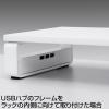 キーボード収納モニター台(w600mm×D200mm・USBハブ付き・スリムタイプ)