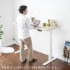 スタンディングデスク(電動昇降式・幅120cm・奥行70cm・木目調・高さメモリー付き)