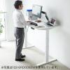 スタンディングデスク(電動昇降式・幅120cm・奥行70cm・ホワイト・高さメモリー付き)