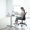 スタンディングデスク(電動昇降式・幅140cm・奥行70cm・ホワイト・高さメモリー付き)